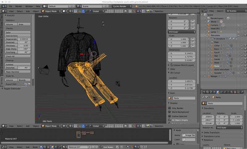 Rigging error causing mesh deformation.
