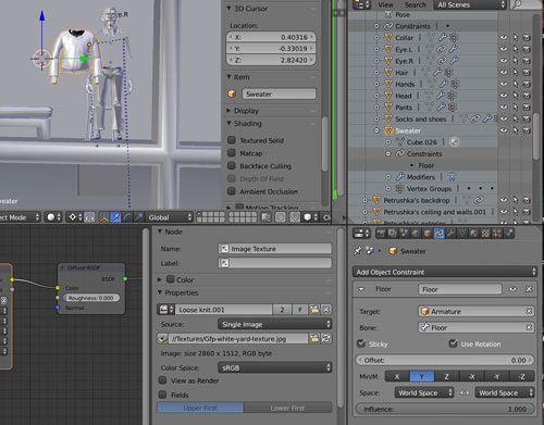 Detail of armature controls.